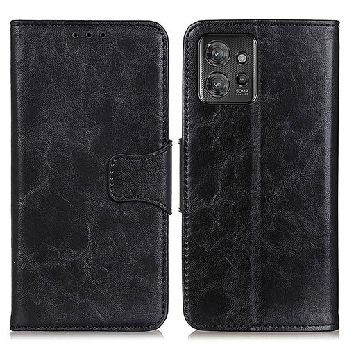 Leather Case Stands Flip Cover Holder M02L for Motorola ThinkPhone 5G Black