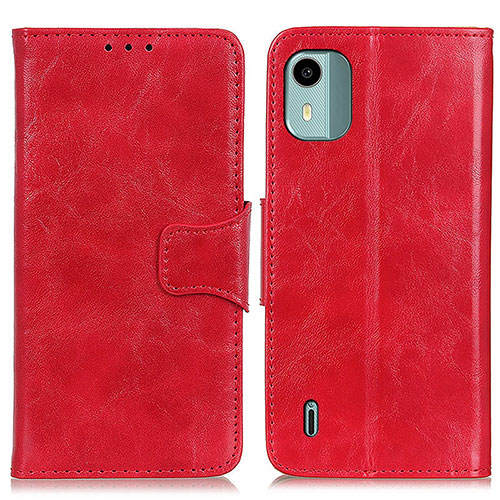 Leather Case Stands Flip Cover Holder M02L for Nokia C12 Pro Red