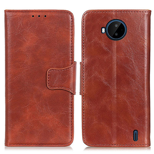 Leather Case Stands Flip Cover Holder M02L for Nokia C20 Plus Brown