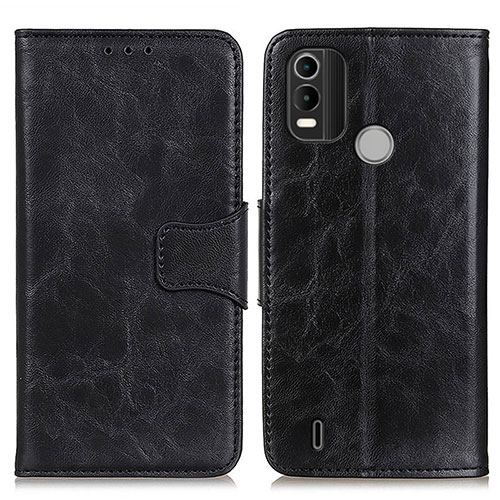 Leather Case Stands Flip Cover Holder M02L for Nokia C21 Plus Black