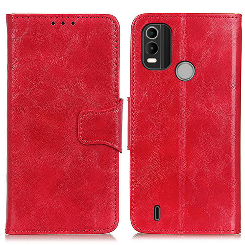 Leather Case Stands Flip Cover Holder M02L for Nokia C21 Plus Red