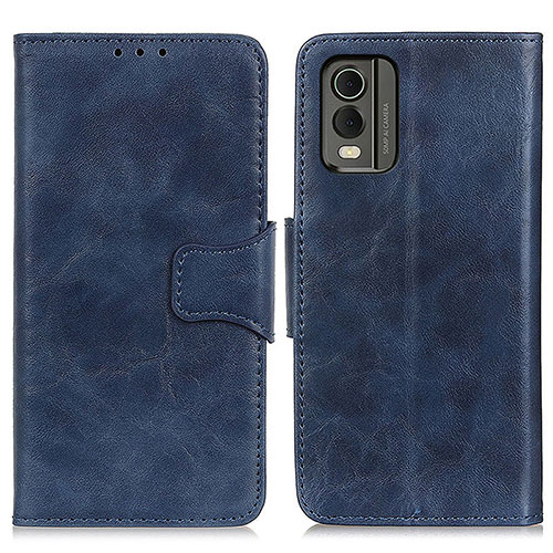 Leather Case Stands Flip Cover Holder M02L for Nokia C32 Blue