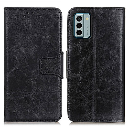 Leather Case Stands Flip Cover Holder M02L for Nokia G22 Black