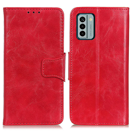 Leather Case Stands Flip Cover Holder M02L for Nokia G22 Red