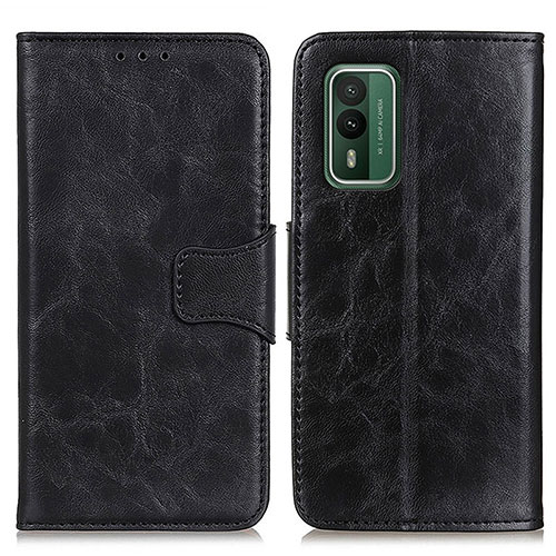 Leather Case Stands Flip Cover Holder M02L for Nokia XR21 Black