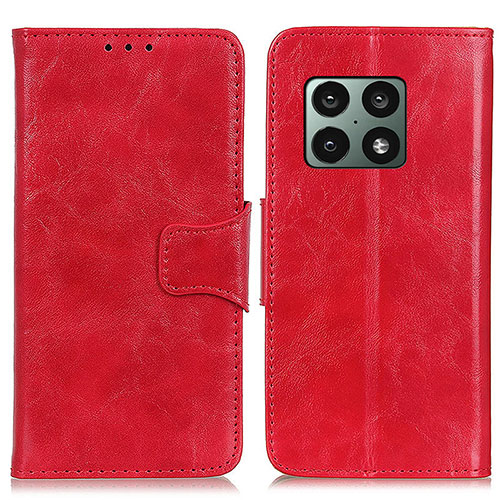 Leather Case Stands Flip Cover Holder M02L for OnePlus 10 Pro 5G Red