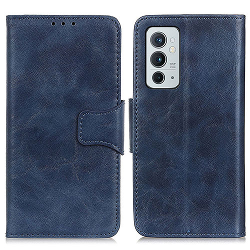 Leather Case Stands Flip Cover Holder M02L for OnePlus 9RT 5G Blue