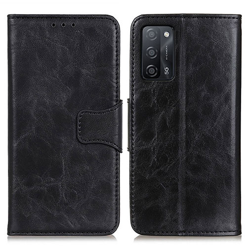 Leather Case Stands Flip Cover Holder M02L for Oppo A53s 5G Black