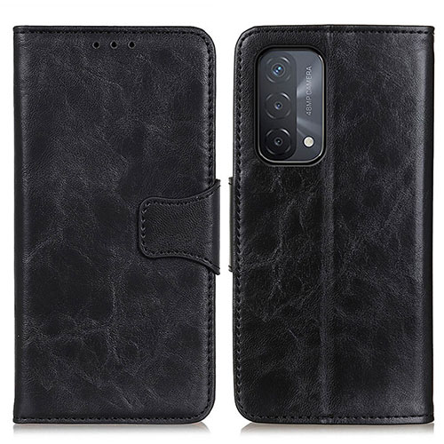 Leather Case Stands Flip Cover Holder M02L for Oppo A93 5G Black