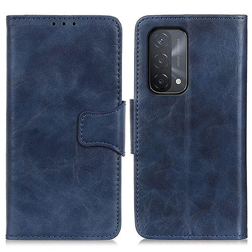 Leather Case Stands Flip Cover Holder M02L for Oppo A93 5G Blue