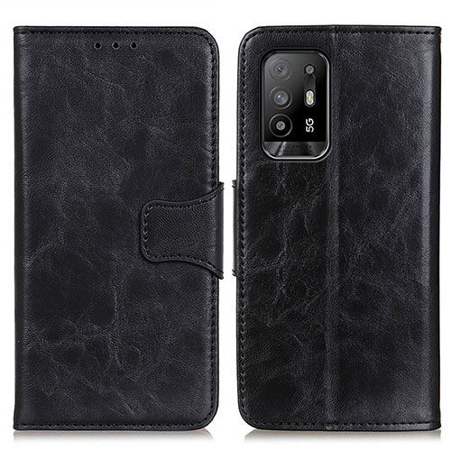 Leather Case Stands Flip Cover Holder M02L for Oppo A94 5G Black