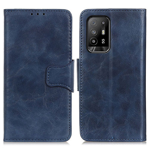 Leather Case Stands Flip Cover Holder M02L for Oppo A94 5G Blue