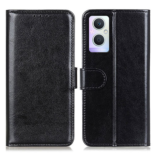 Leather Case Stands Flip Cover Holder M02L for Oppo F21s Pro 5G Black