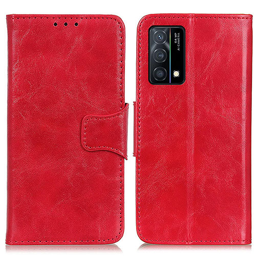 Leather Case Stands Flip Cover Holder M02L for Oppo K9 5G Red