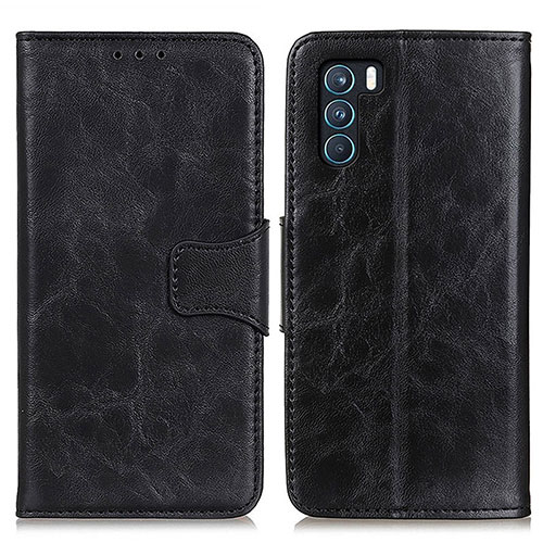 Leather Case Stands Flip Cover Holder M02L for Oppo K9 Pro 5G Black