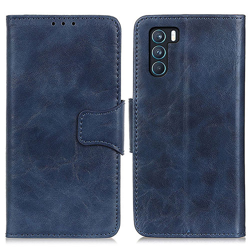 Leather Case Stands Flip Cover Holder M02L for Oppo K9 Pro 5G Blue