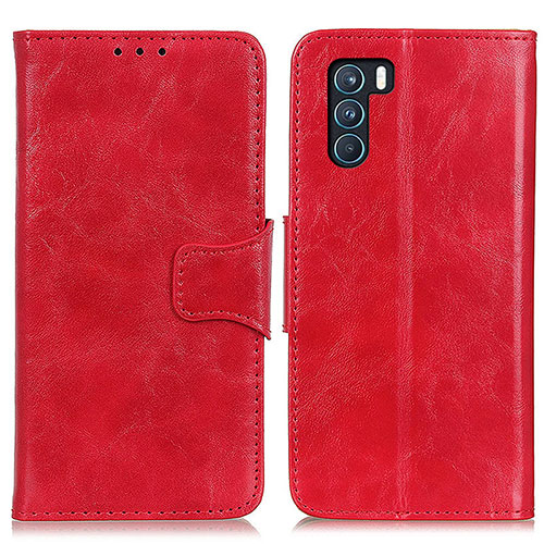 Leather Case Stands Flip Cover Holder M02L for Oppo K9 Pro 5G Red