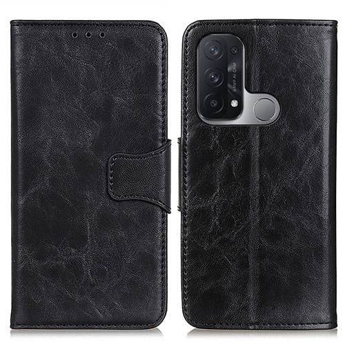 Leather Case Stands Flip Cover Holder M02L for Oppo Reno5 A Black