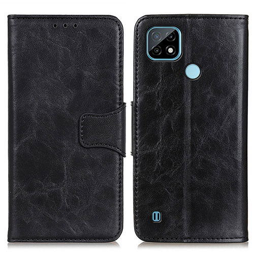 Leather Case Stands Flip Cover Holder M02L for Realme C21 Black