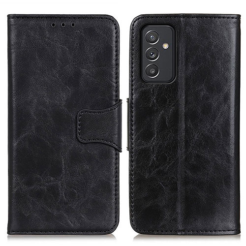 Leather Case Stands Flip Cover Holder M02L for Samsung Galaxy A15 LTE Black