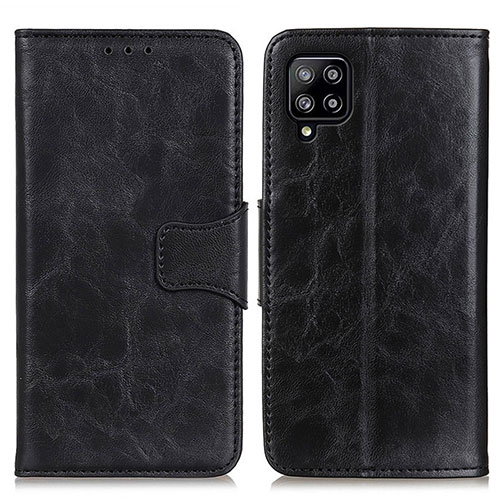 Leather Case Stands Flip Cover Holder M02L for Samsung Galaxy A22 4G Black