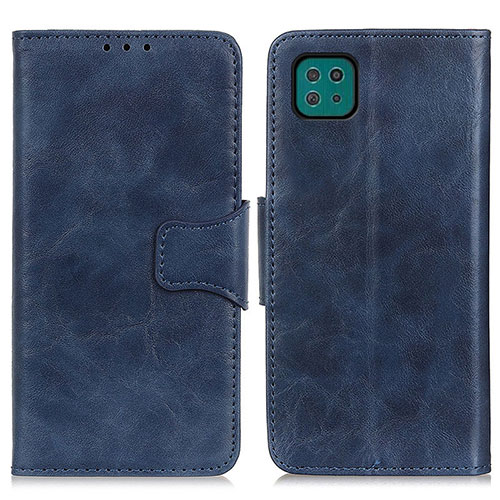 Leather Case Stands Flip Cover Holder M02L for Samsung Galaxy A22 5G Blue