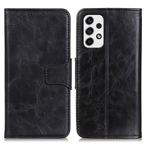 Leather Case Stands Flip Cover Holder M02L for Samsung Galaxy A53 5G Black