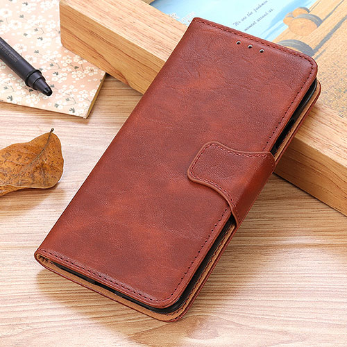 Leather Case Stands Flip Cover Holder M02L for Samsung Galaxy A72 4G Brown