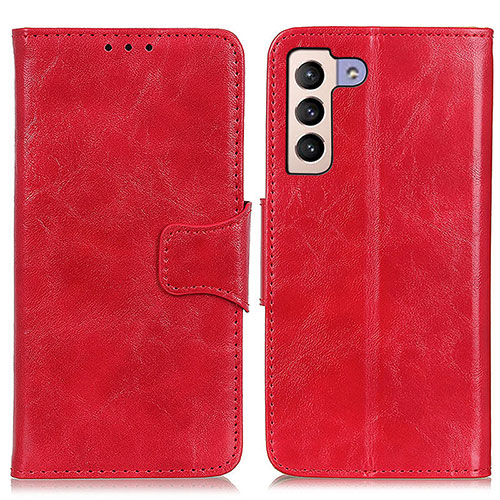 Leather Case Stands Flip Cover Holder M02L for Samsung Galaxy S21 FE 5G Red