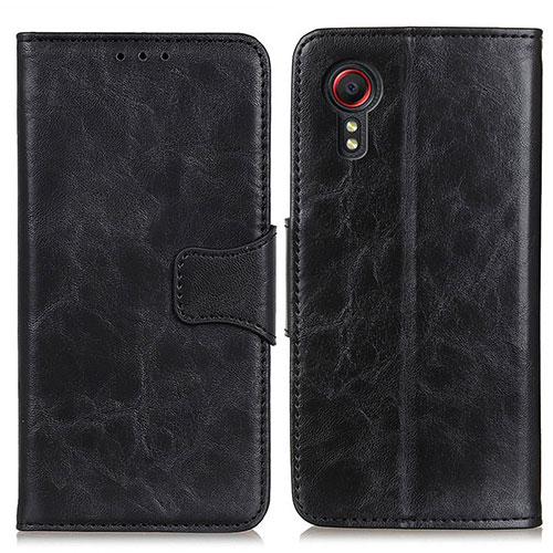 Leather Case Stands Flip Cover Holder M02L for Samsung Galaxy XCover 5 SM-G525F Black