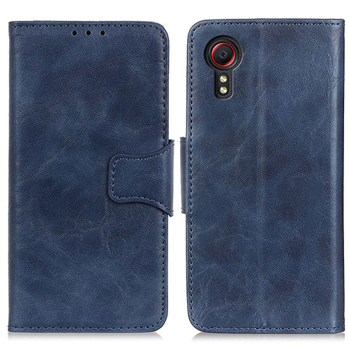 Leather Case Stands Flip Cover Holder M02L for Samsung Galaxy XCover 5 SM-G525F Blue