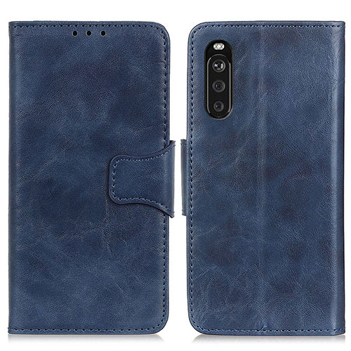 Leather Case Stands Flip Cover Holder M02L for Sony Xperia 10 III Lite Blue