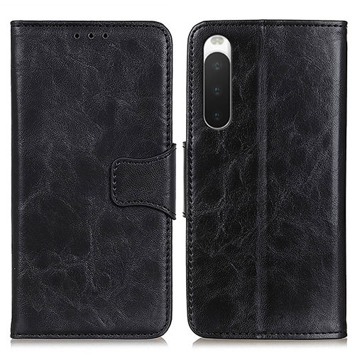 Leather Case Stands Flip Cover Holder M02L for Sony Xperia 10 IV SO-52C Black