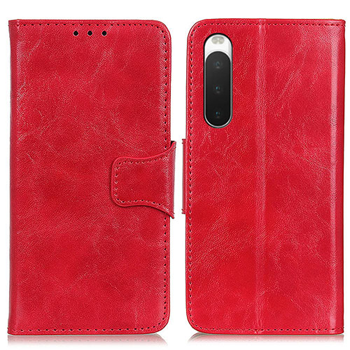 Leather Case Stands Flip Cover Holder M02L for Sony Xperia 10 V Red