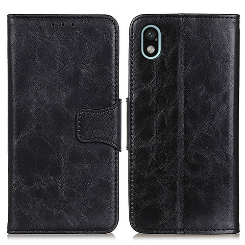 Leather Case Stands Flip Cover Holder M02L for Sony Xperia Ace III SO-53C Black