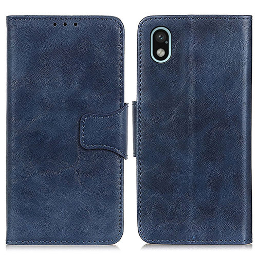 Leather Case Stands Flip Cover Holder M02L for Sony Xperia Ace III SO-53C Blue