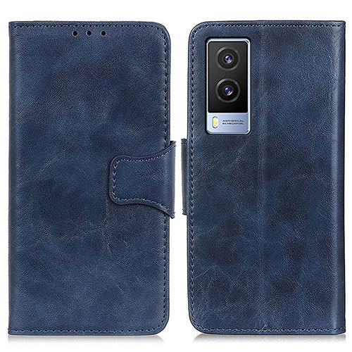 Leather Case Stands Flip Cover Holder M02L for Vivo V21e 5G Blue