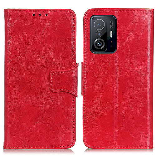 Leather Case Stands Flip Cover Holder M02L for Xiaomi Mi 11T 5G Red