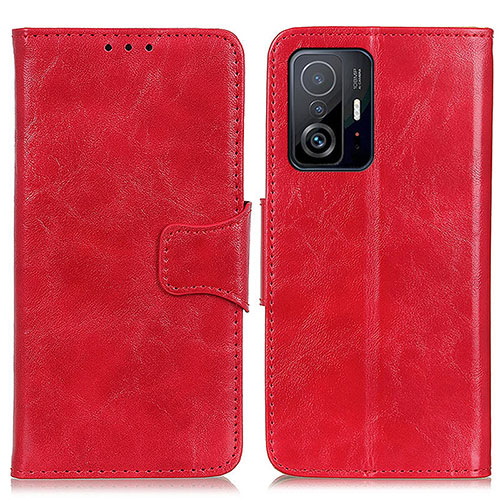 Leather Case Stands Flip Cover Holder M02L for Xiaomi Mi 11T Pro 5G Red