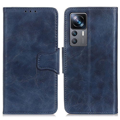 Leather Case Stands Flip Cover Holder M02L for Xiaomi Mi 12T 5G Blue