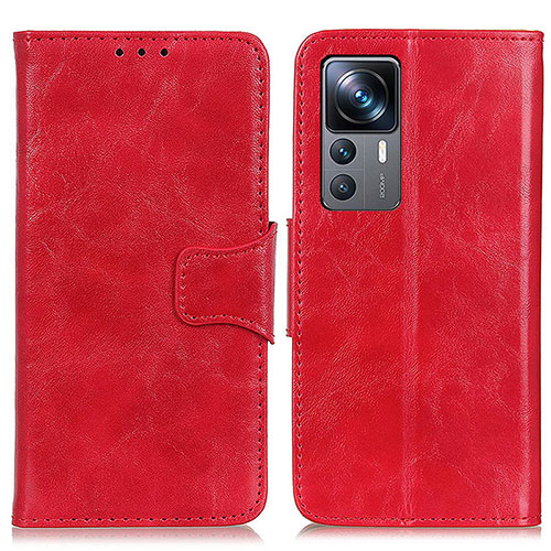 Leather Case Stands Flip Cover Holder M02L for Xiaomi Mi 12T Pro 5G Red