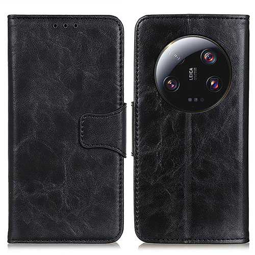 Leather Case Stands Flip Cover Holder M02L for Xiaomi Mi 13 Ultra 5G Black