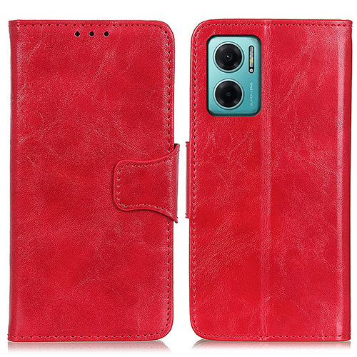 Leather Case Stands Flip Cover Holder M02L for Xiaomi Redmi 10 5G Red