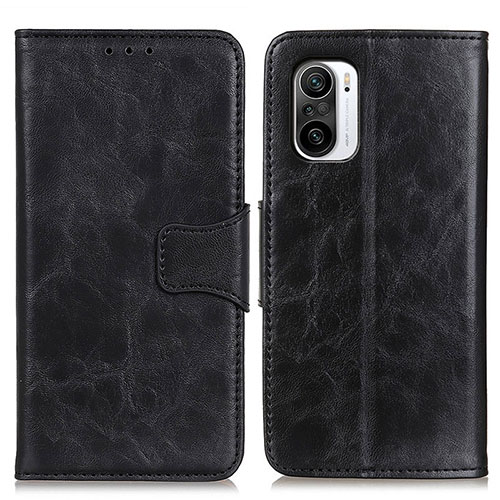 Leather Case Stands Flip Cover Holder M02L for Xiaomi Redmi K40 Pro 5G Black