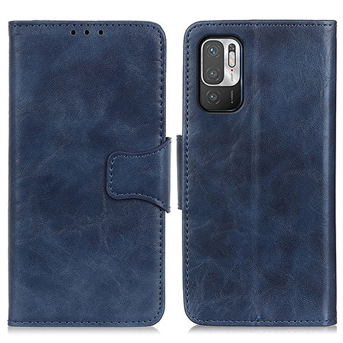 Leather Case Stands Flip Cover Holder M02L for Xiaomi Redmi Note 10T 5G Blue