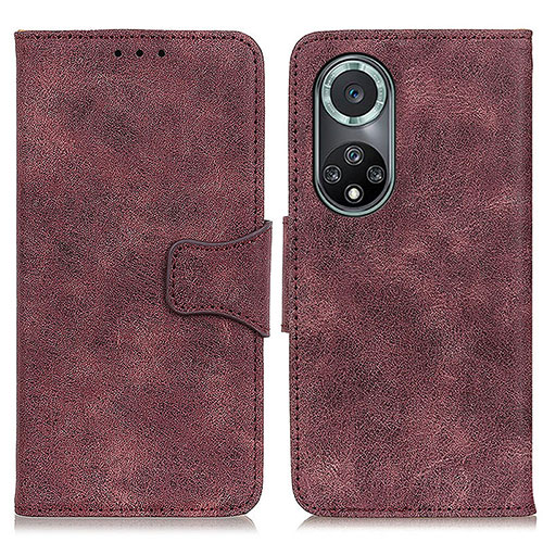 Leather Case Stands Flip Cover Holder M03L for Huawei Honor 50 Pro 5G Purple