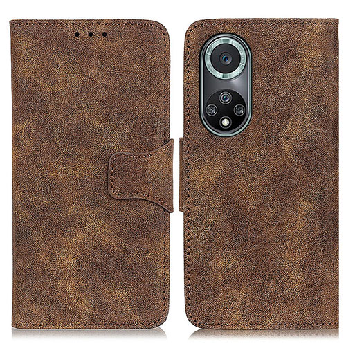 Leather Case Stands Flip Cover Holder M03L for Huawei Nova 9 Pro Brown