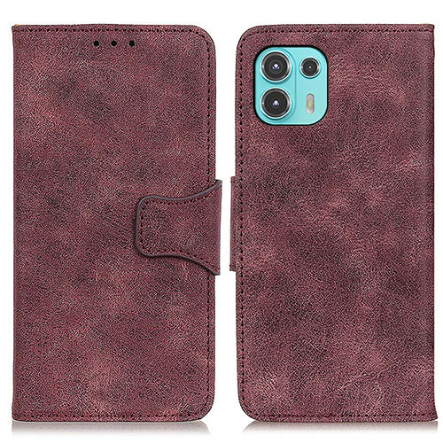 Leather Case Stands Flip Cover Holder M03L for Motorola Moto Edge 20 Lite 5G Purple