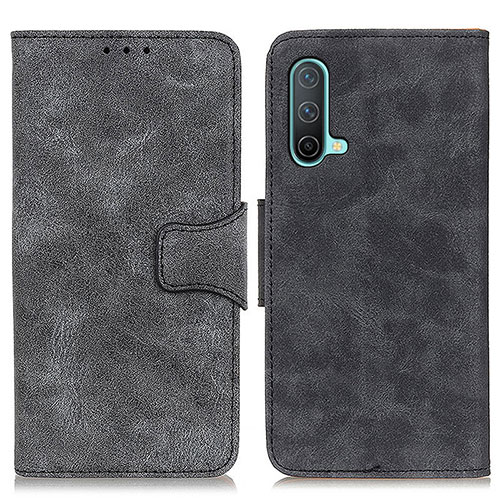 Leather Case Stands Flip Cover Holder M03L for OnePlus Nord CE 5G Black