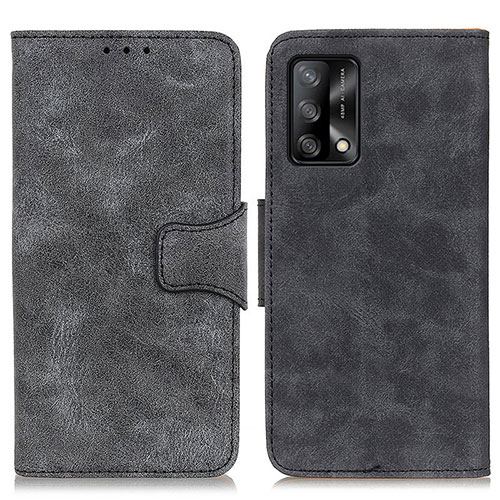 Leather Case Stands Flip Cover Holder M03L for Oppo A74 4G Black